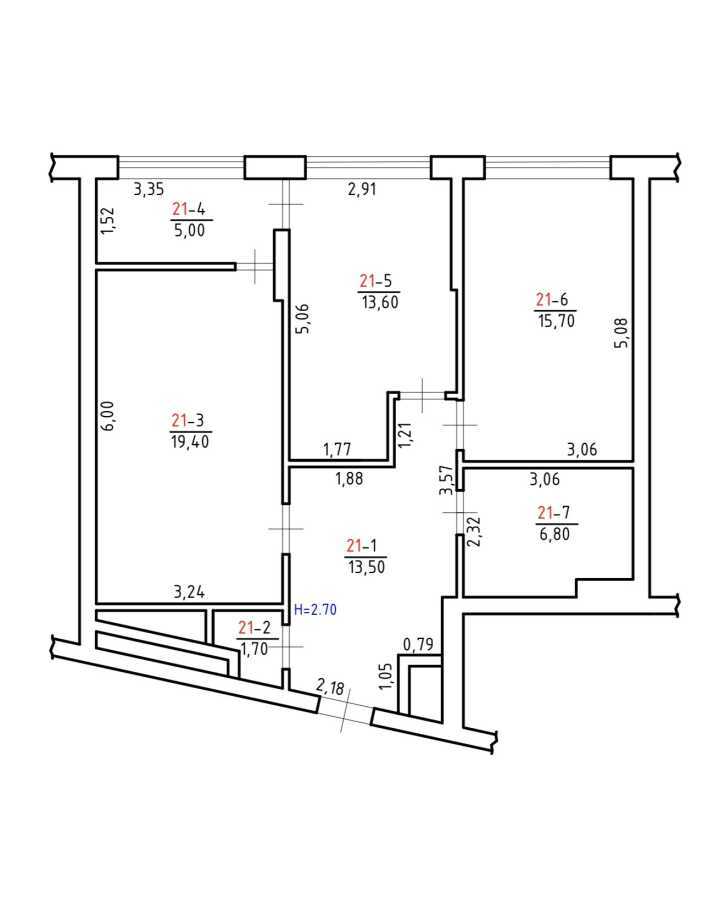 Продажа 2-комнатной квартиры 75.8 м², Днепровская наб.