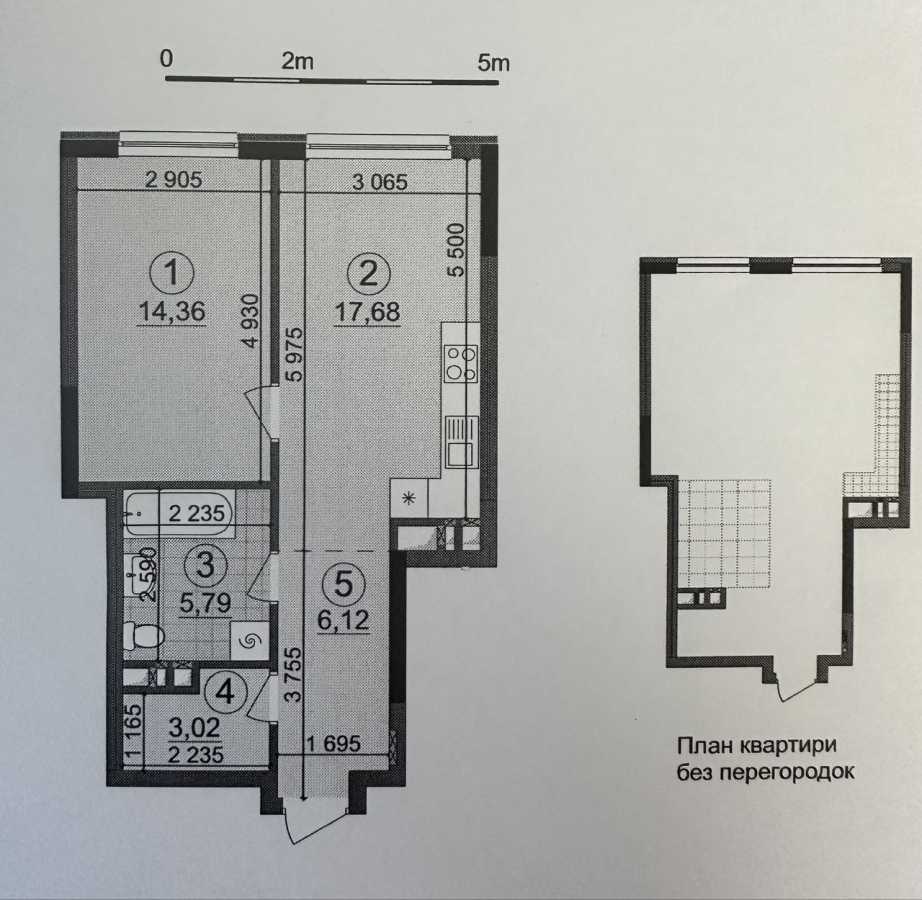 Продаж 1-кімнатної квартири 46.97 м², Всеволода Змієнко вул., Змієнка, 15/23