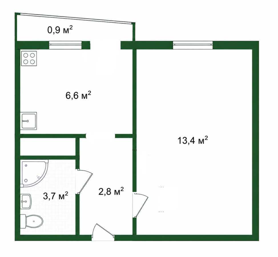 Продажа 1-комнатной квартиры 27.2 м², Декабристов ул., 5Б
