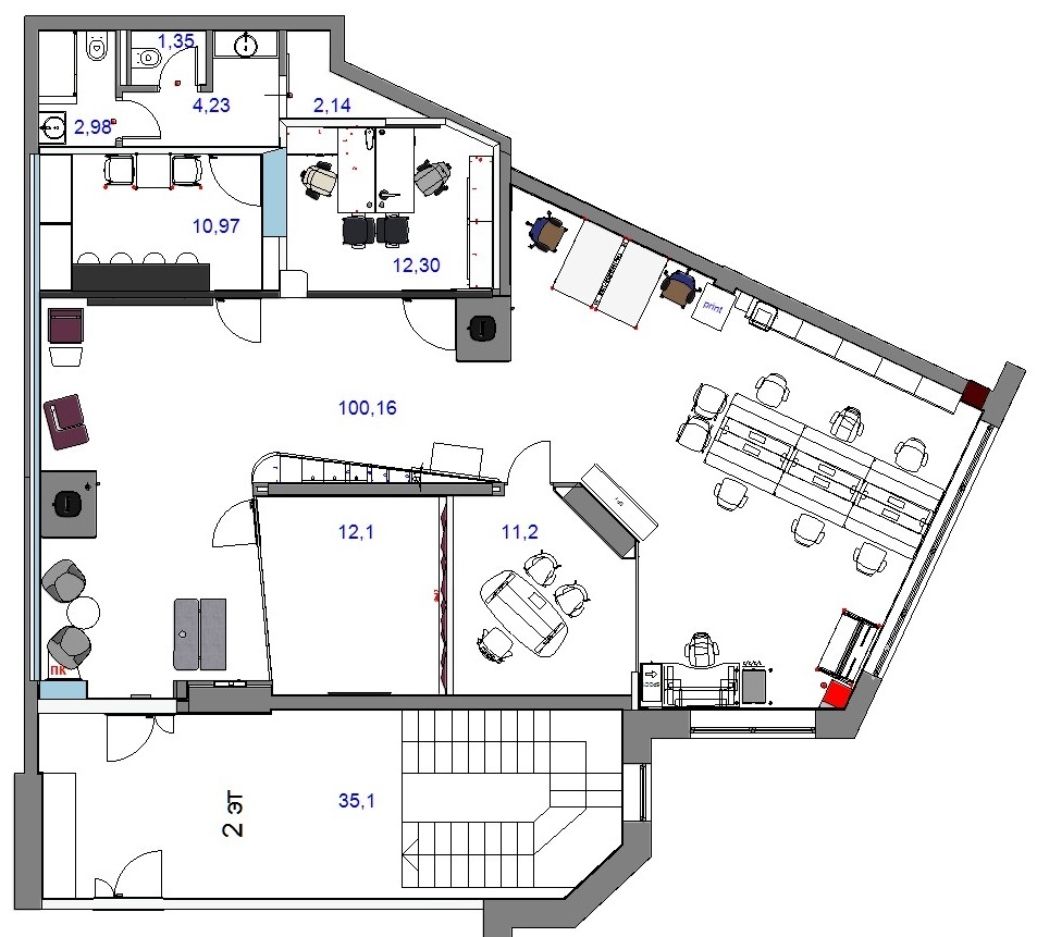 Аренда офиса 153 м², Кудряшова ул., 18