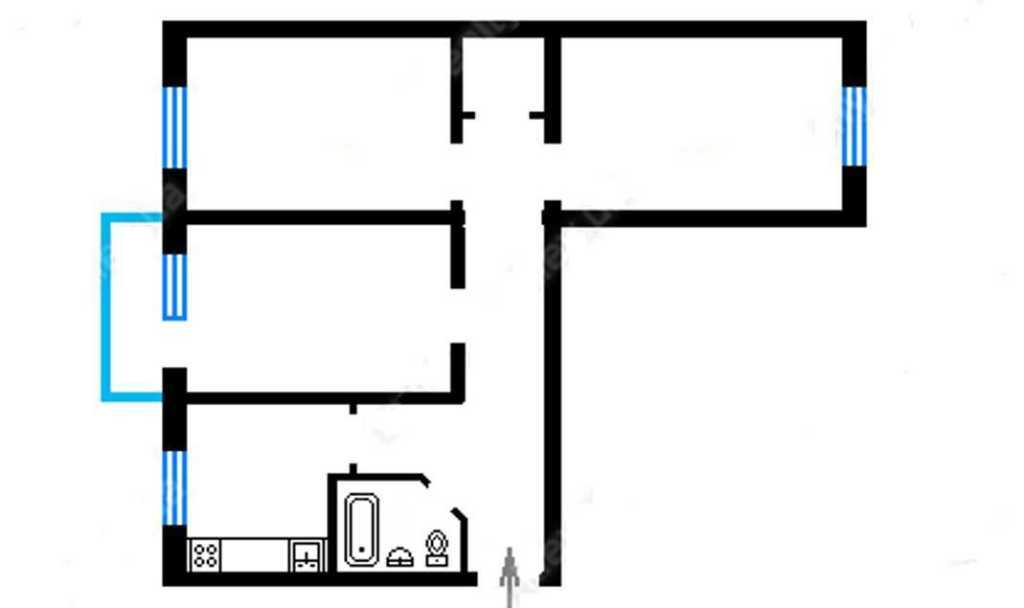 Продаж 3-кімнатної квартири 56 м², Чоколівський бул., 35