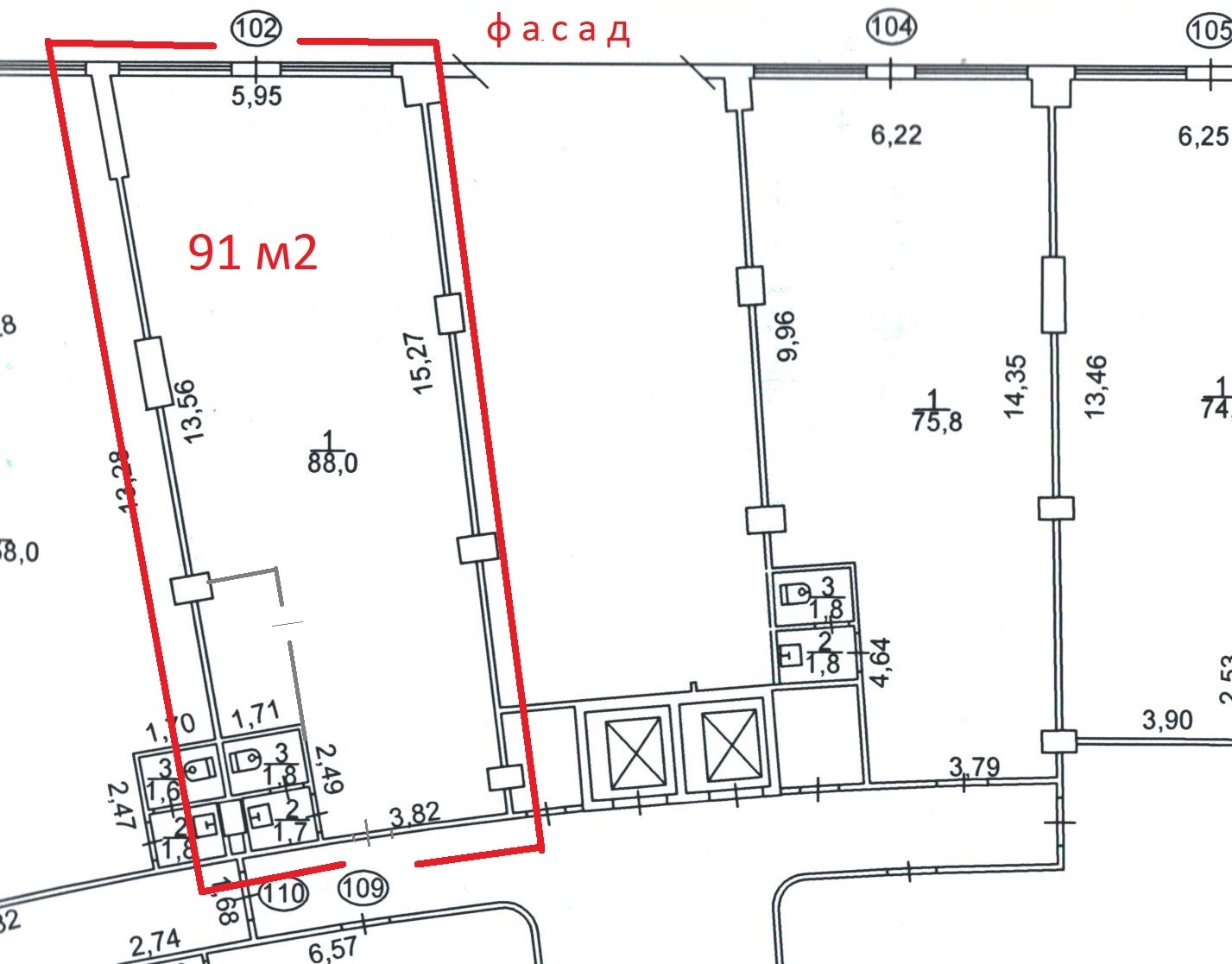 Аренда офиса 90 м², Константиновская ул.