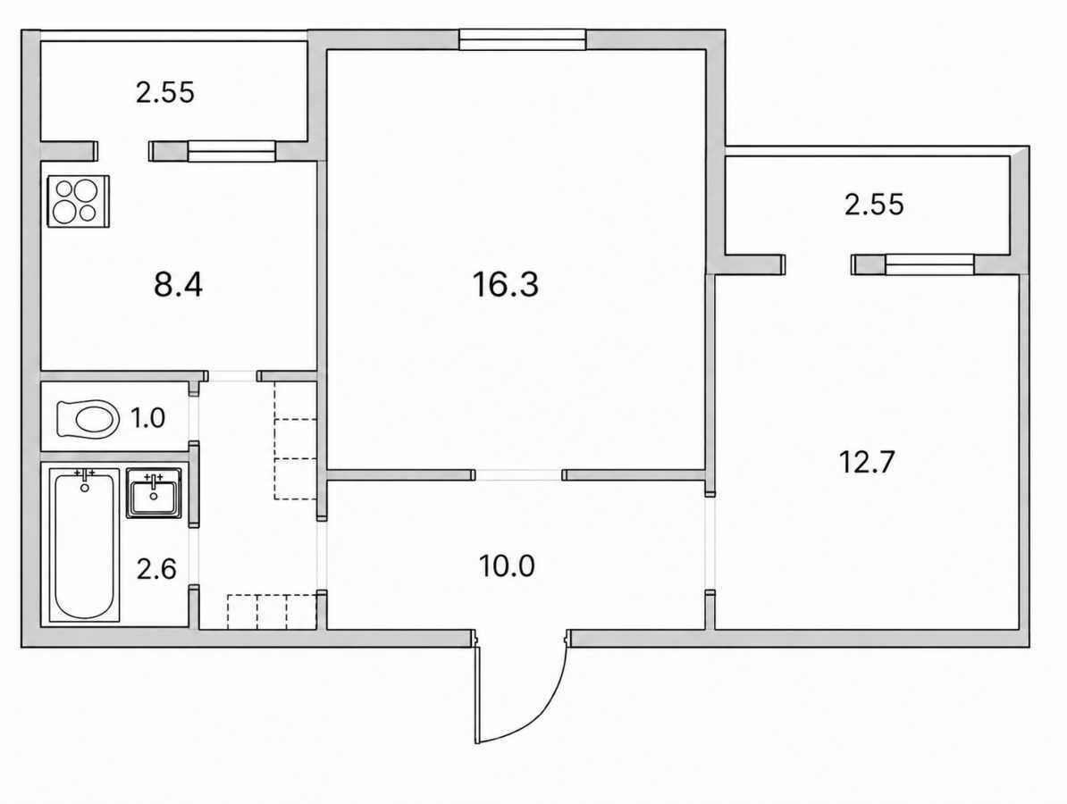 Продаж 2-кімнатної квартири 50.7 м², Володимира Висоцького бул., 4