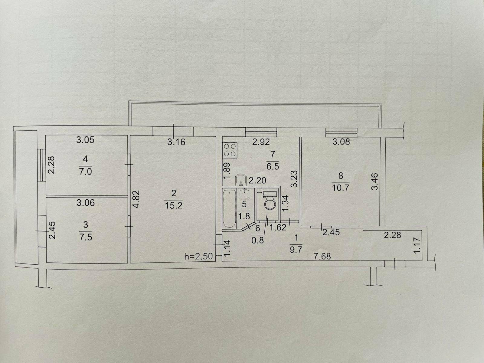 Аренда 4-комнатной квартиры 70 м², Ивана Миколайчука ул., 3/1