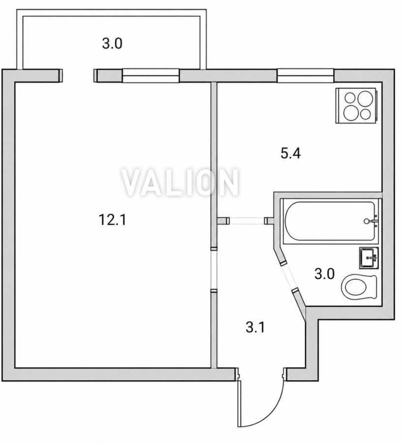 Продажа 1-комнатной квартиры 26.6 м², Евгения Харченко ул., 17