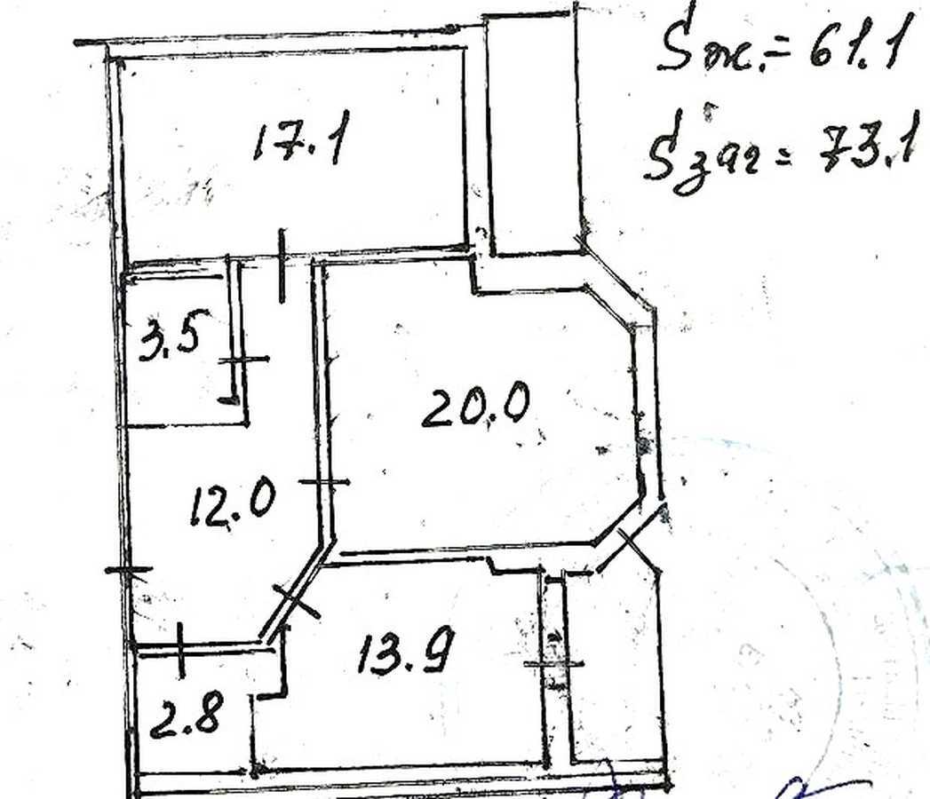 Продаж 2-кімнатної квартири 73.1 м², Градинська вул., 3