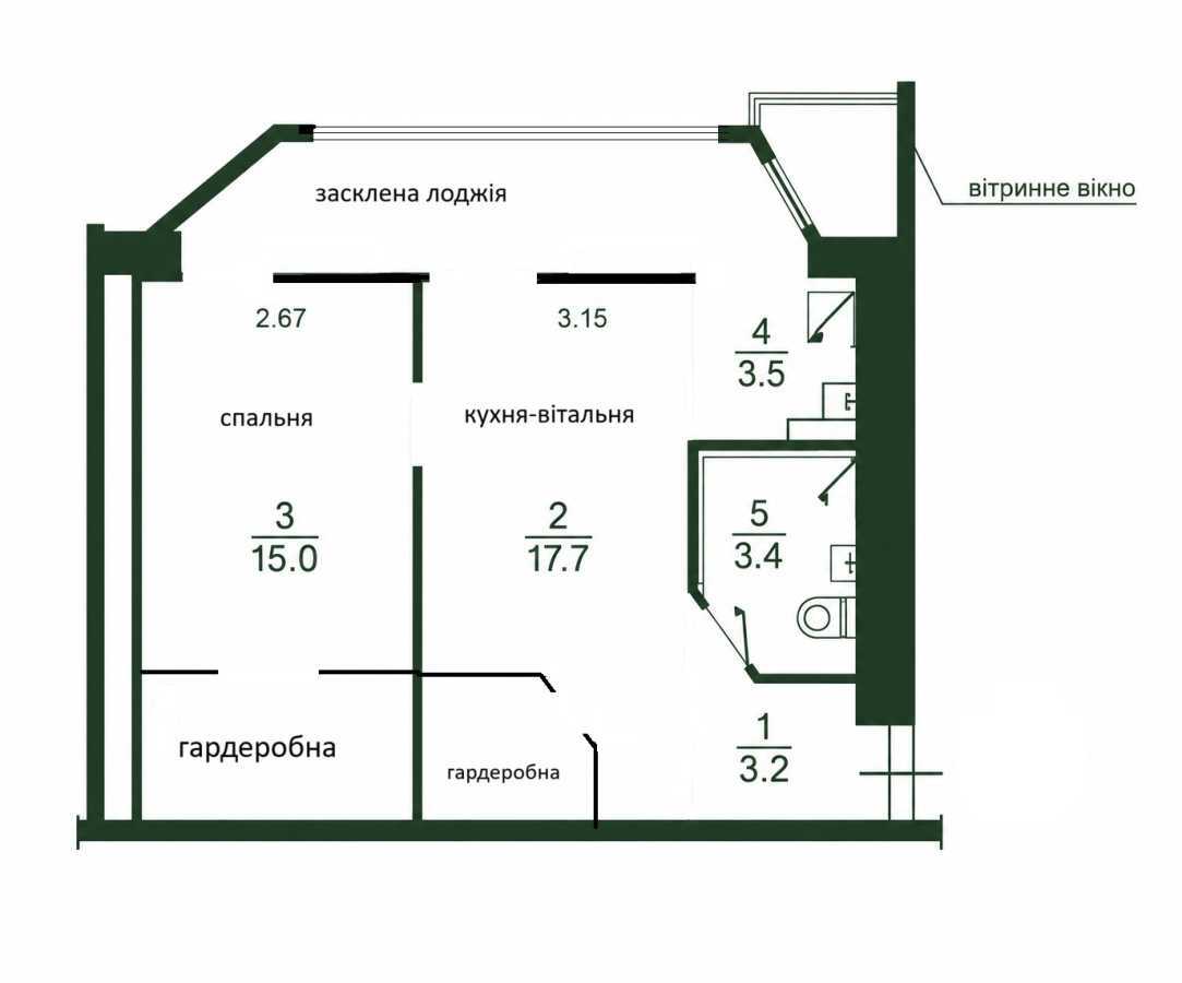 Продаж 2-кімнатної квартири 45 м², Бульварно-Кудрявська вул., 39/11