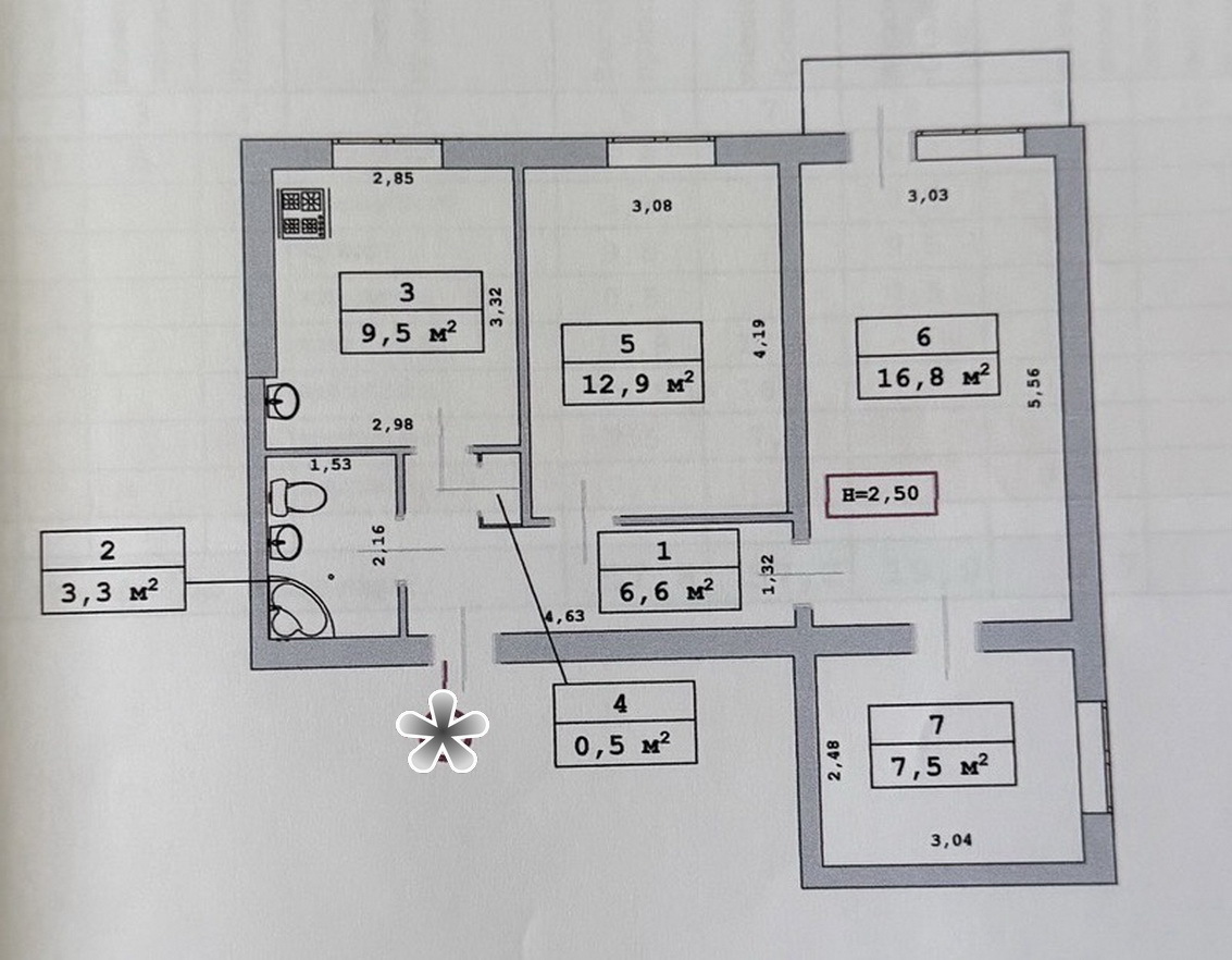 Продажа 3-комнатной квартиры 58 м², Чайковского ул.