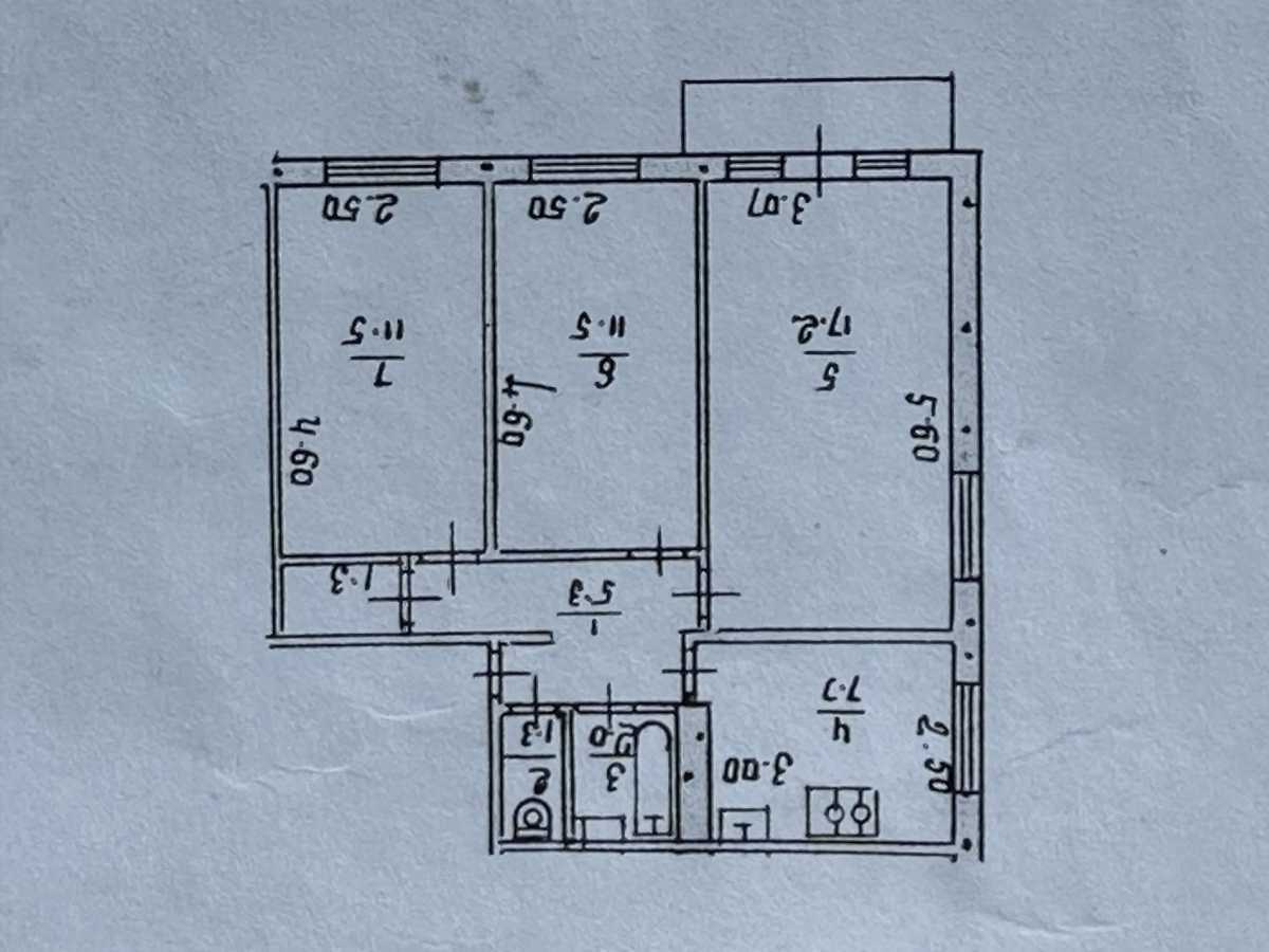 Продаж 3-кімнатної квартири 59 м², Борщагівська вул., 4