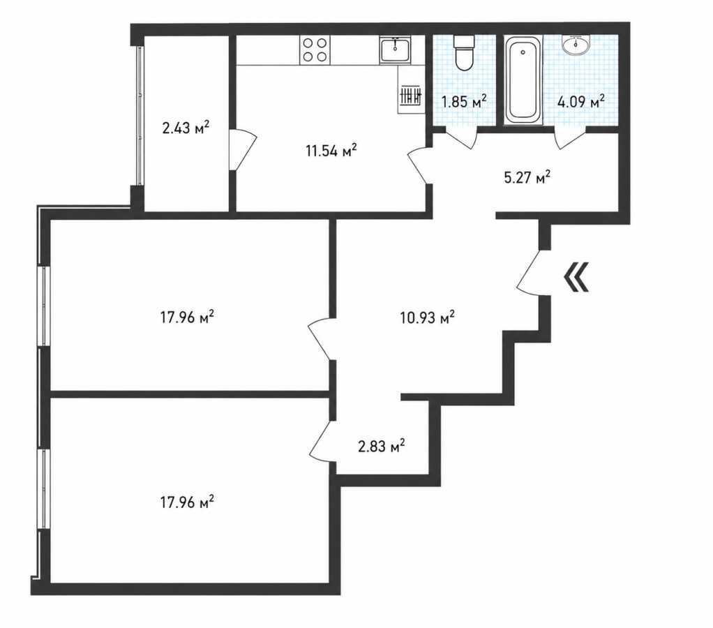 Продаж 2-кімнатної квартири 74 м², Сергія Данченка вул., 3