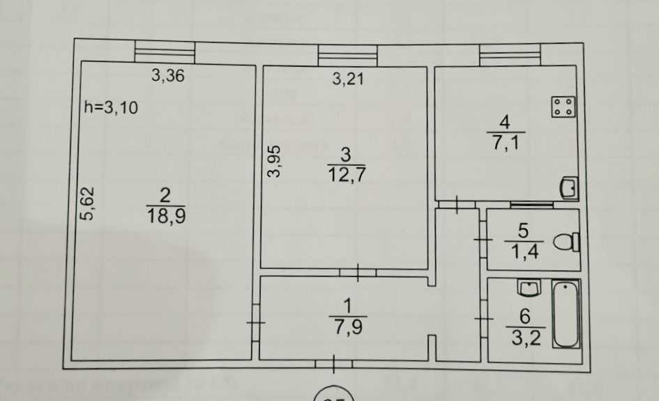 Продаж 2-кімнатної квартири 51.2 м², Загорівська, 36
