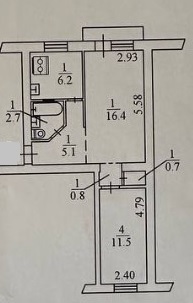 Продажа 2-комнатной квартиры 44 м², Красноткацкая ул., 22