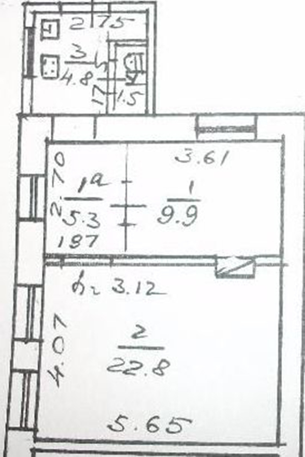 Продажа 2-комнатной квартиры 44 м², Болгарская ул.