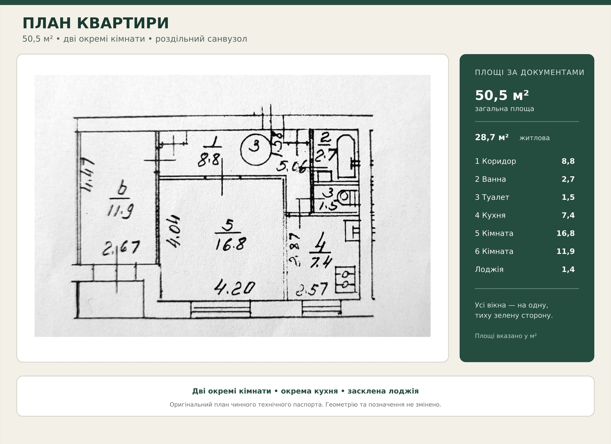 Продажа 2-комнатной квартиры 50.5 м², Половецкая ул., 16А