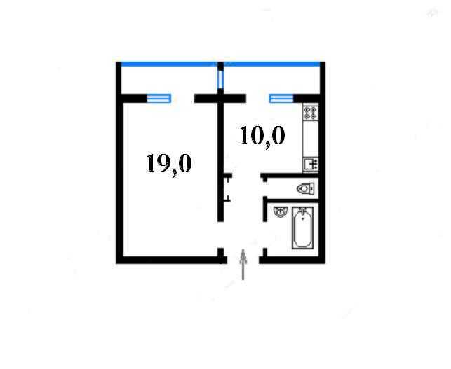 Аренда 1-комнатной квартиры 38 м², Академика Палладина просп., 11