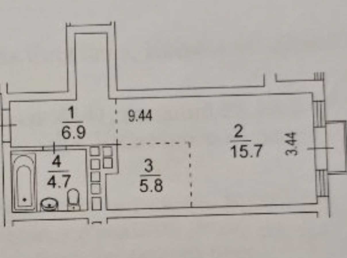 Аренда 1-комнатной квартиры 35 м², Берестейський, 5В