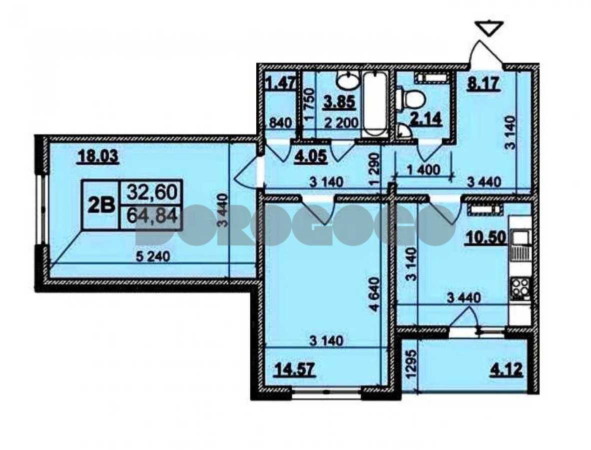 Продаж 2-кімнатної квартири 65 м², Софии Русовой вул., 3А