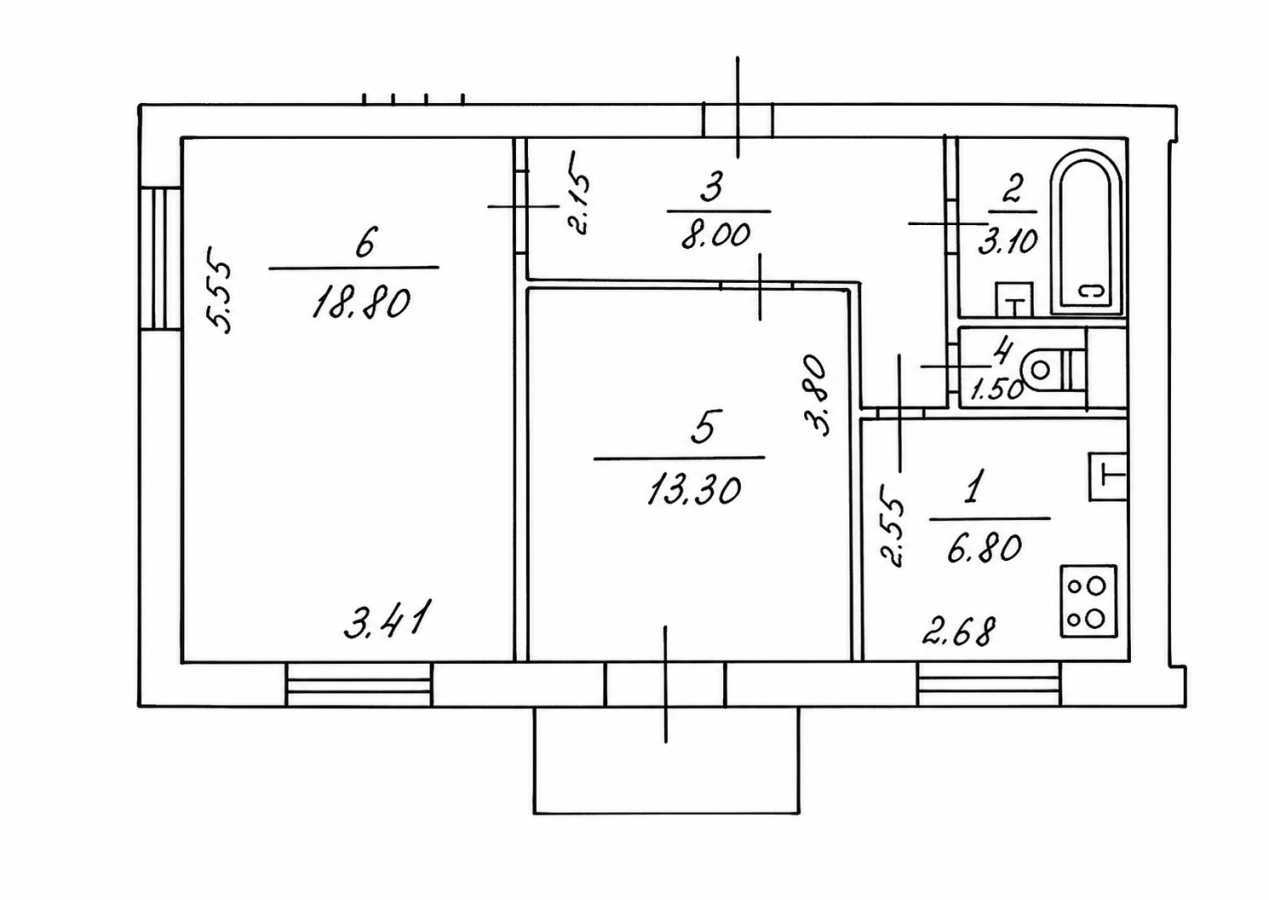 Продаж 2-кімнатної квартири 52.4 м², Казимира Малевича вул., 47/49