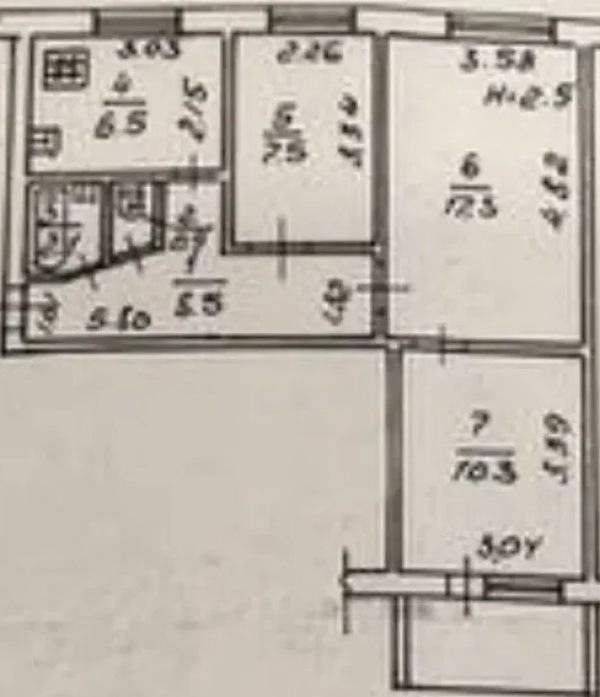 Продажа 3-комнатной квартиры 55 м², Фонтанская дор.
