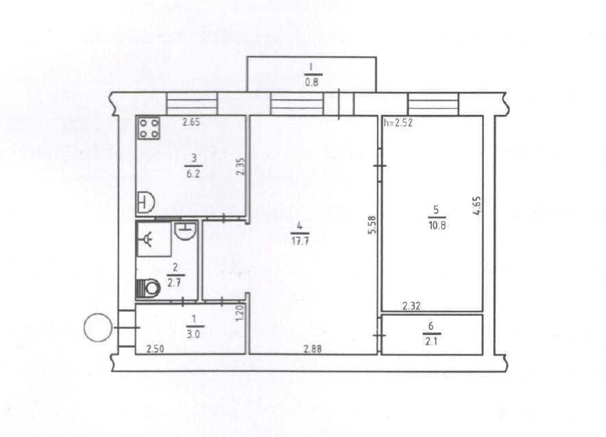 Аренда 2-комнатной квартиры 44 м², Подвойского