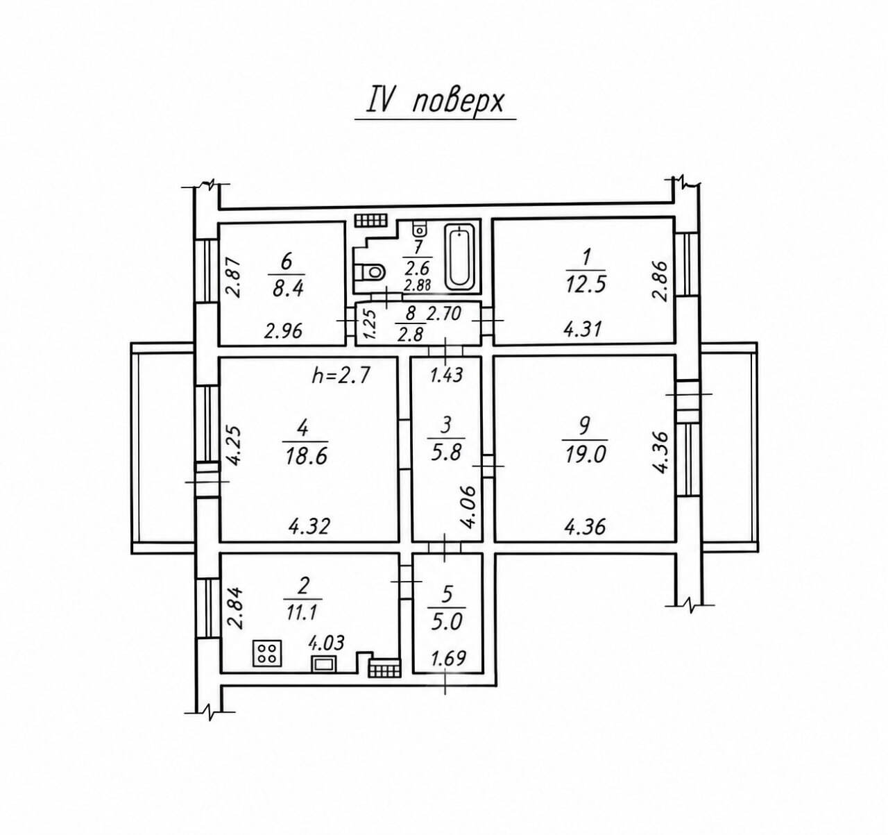 Продажа 3-комнатной квартиры 93 м², Петрова Генерала ул., 22А