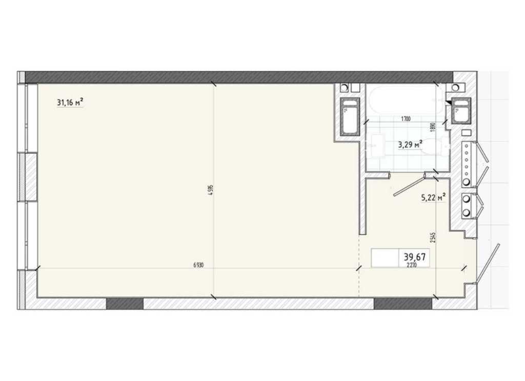 Продажа 1-комнатной квартиры 40 м², Трускавецкая ул.