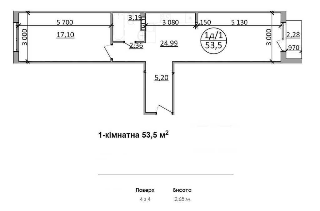 Продажа 2-комнатной квартиры 54 м², Авиационная ул.