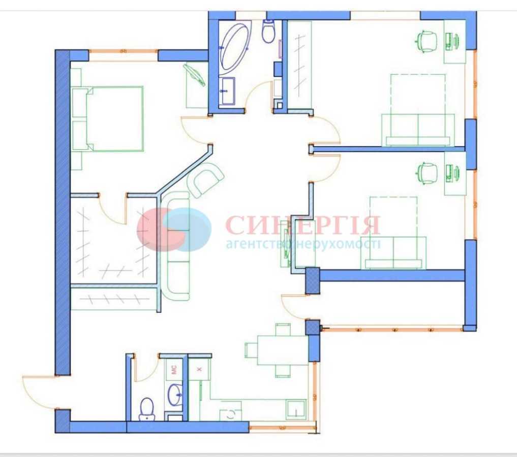 Аренда 4-комнатной квартиры 100 м², Мельникова, 51Б