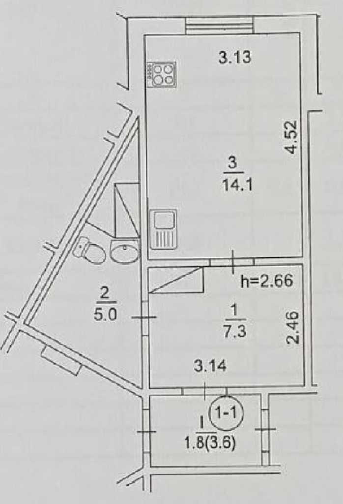 Продажа 1-комнатной квартиры 28.2 м², Петра Григоренко просп., 16