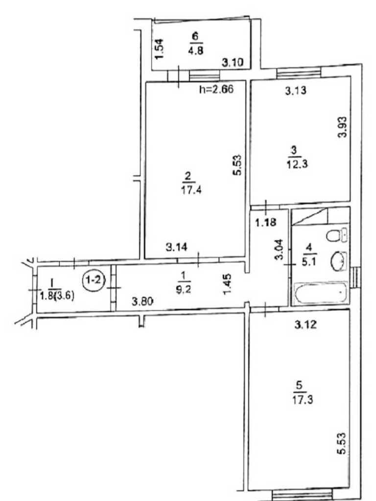 Продажа 2-комнатной квартиры 69.5 м², Петра Григоренко просп., 16