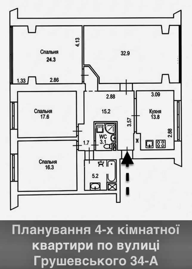 Продажа 4-комнатной квартиры 130 м², Михаила Грушевского ул.