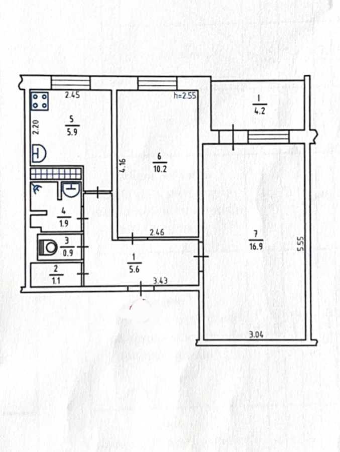 Продажа 2-комнатной квартиры 47 м², Героев Сталинграда просп., 17