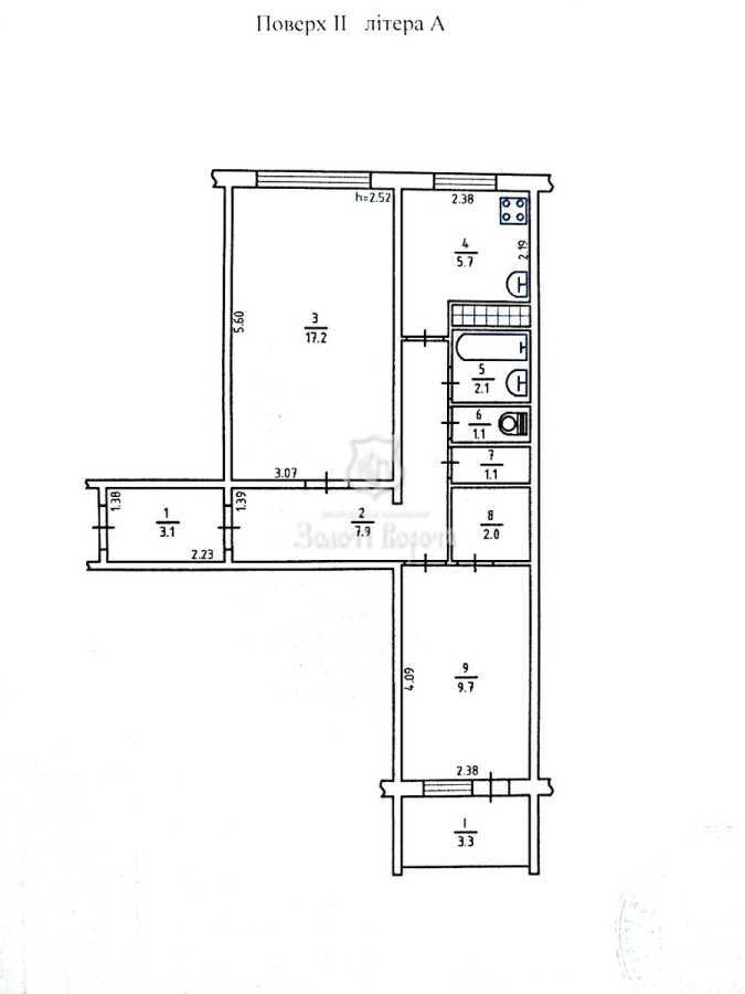 Продажа 2-комнатной квартиры 53.2 м², Зодчих ул., 4