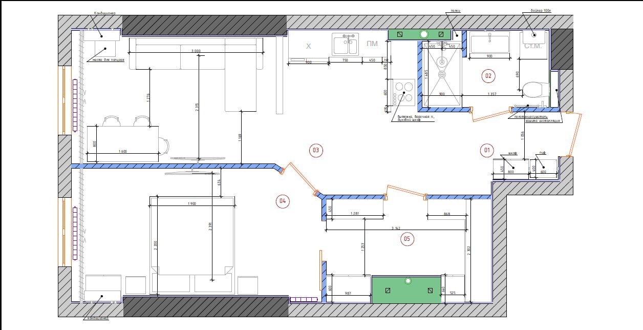 Продажа 2-комнатной квартиры 65 м², Родос, Секції А, Б
