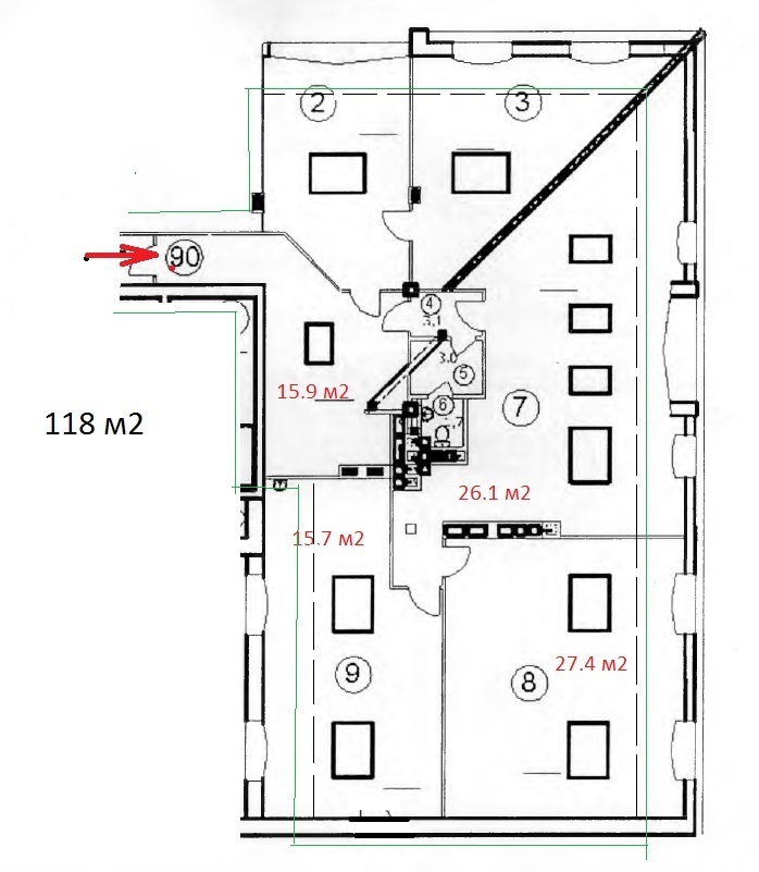 Аренда офиса 118 м², Ярославский пер.
