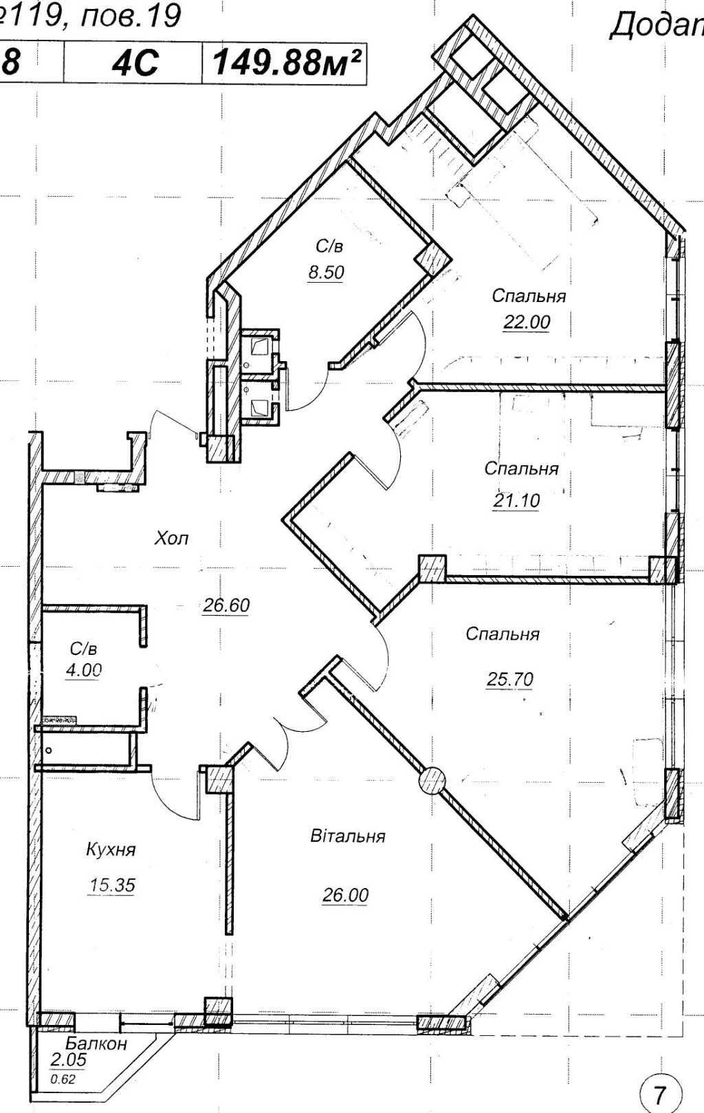 Оренда 4-кімнатної квартири 150 м², Ломоносова вул., 75А