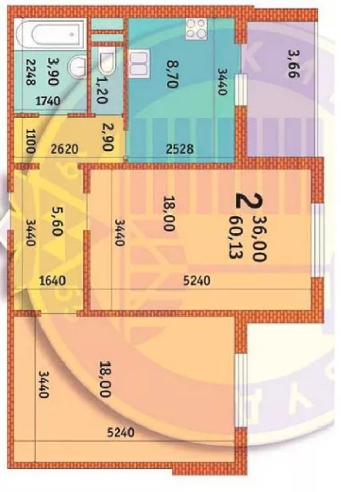 Аренда 2-комнатной квартиры 60 м², Сергея Данченко ул., 28