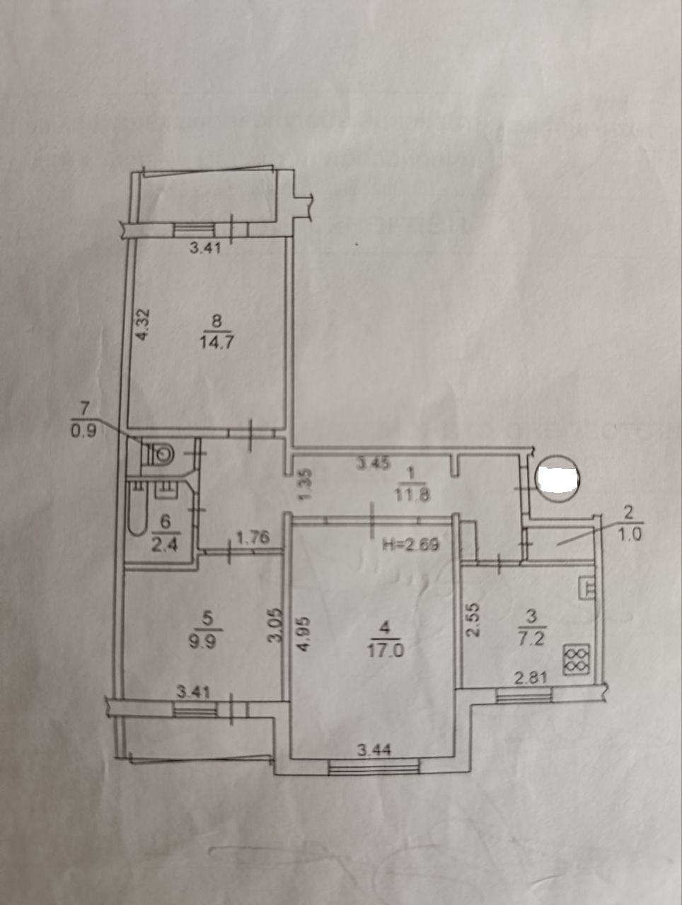 Оренда 3-кімнатної квартири 70 м², Деміївська вул., 55