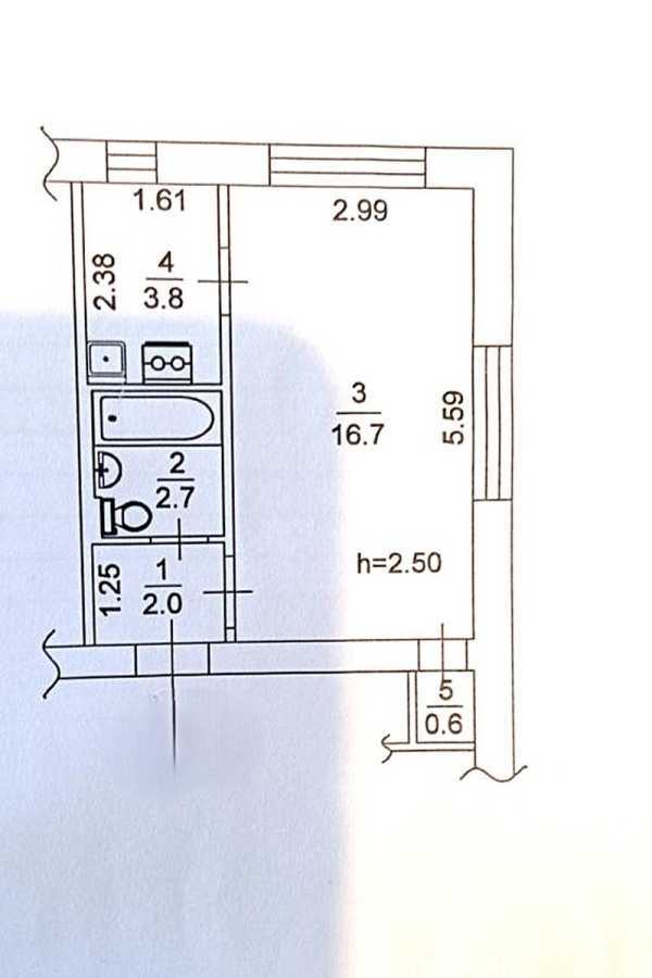 Продажа 1-комнатной квартиры 25.8 м², Кубанской Украины ул., 29А