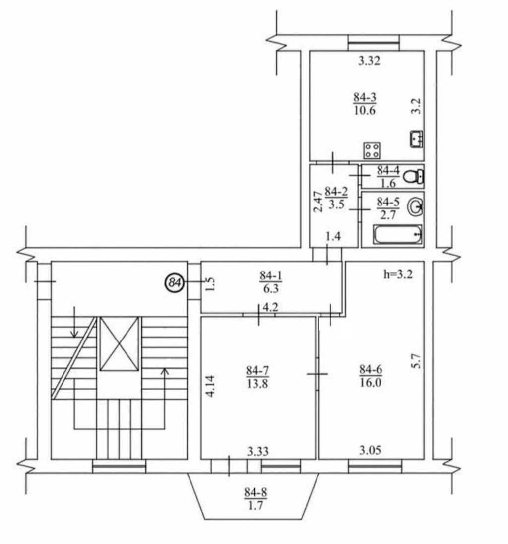 Продажа 2-комнатной квартиры 56.2 м², Деревлянская ул., 12/42