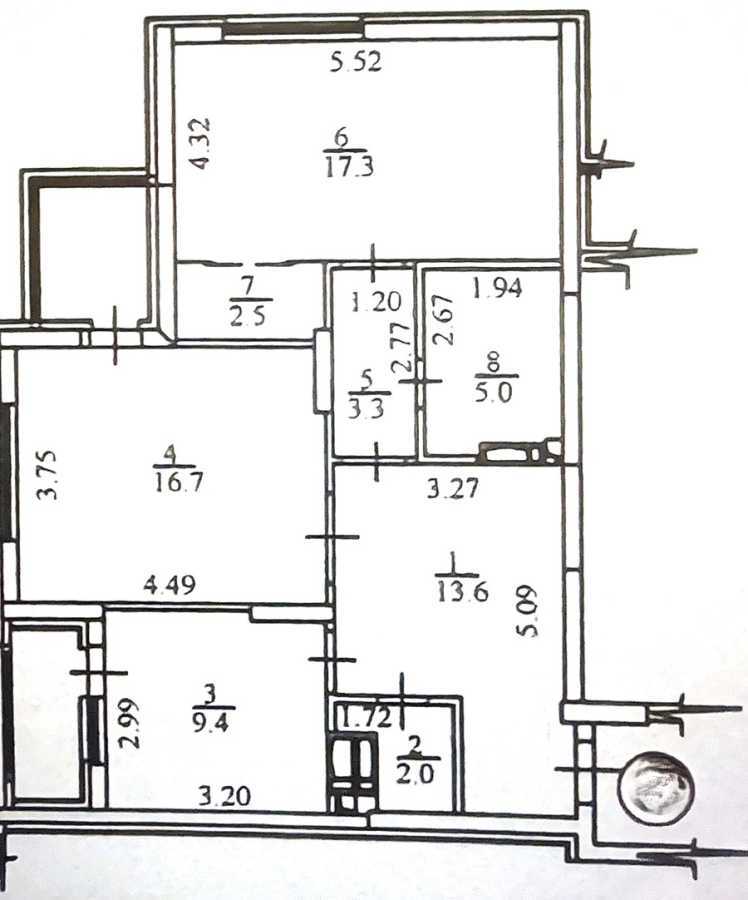 Продажа 2-комнатной квартиры 75.2 м², Краковская ул., 27