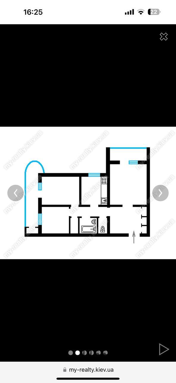 Оренда 3-кімнатної квартири 76 м², Відрадний просп., 55
