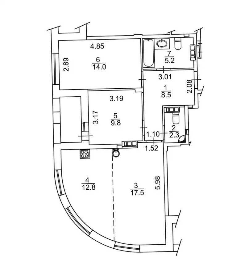 Продажа 3-комнатной квартиры 71.8 м², Теремковская ул., 4А
