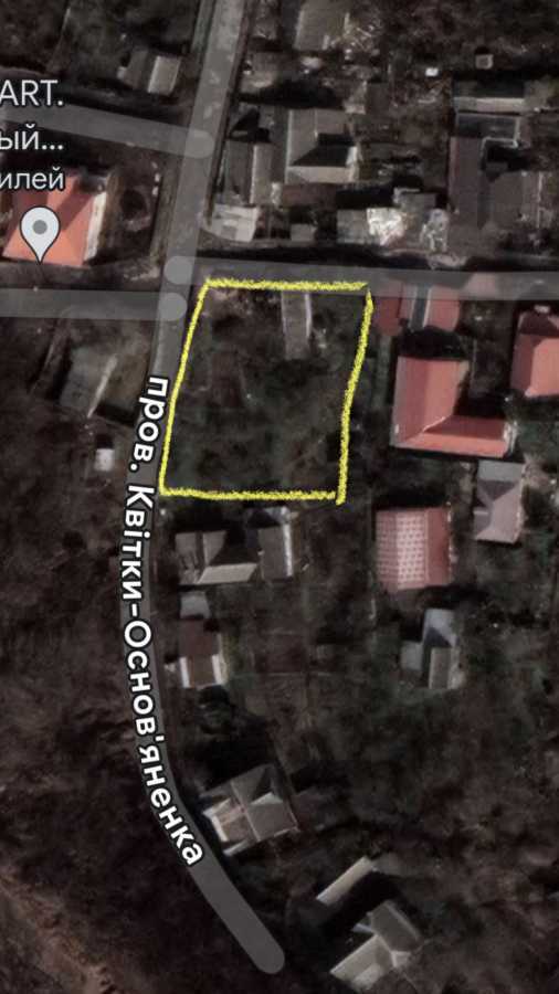 Продаж ділянки під індивідуальне житлове будівництво 12.25 соток, Квітки-Основ'яненко пров.