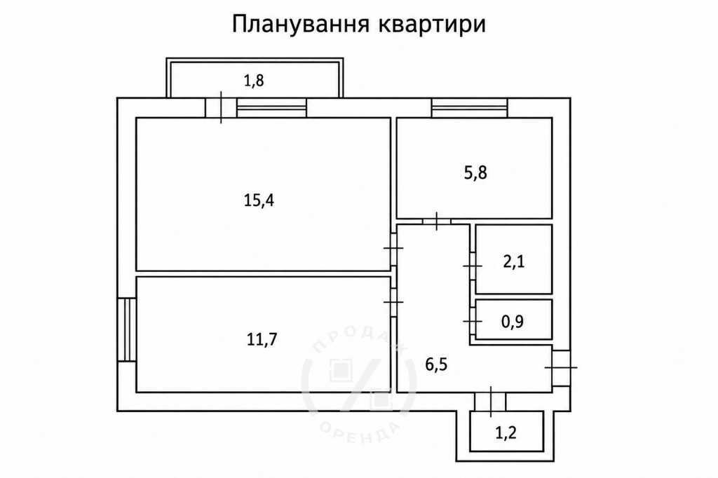 Продажа 2-комнатной квартиры 45.4 м², Александра Пироговского ул., 8
