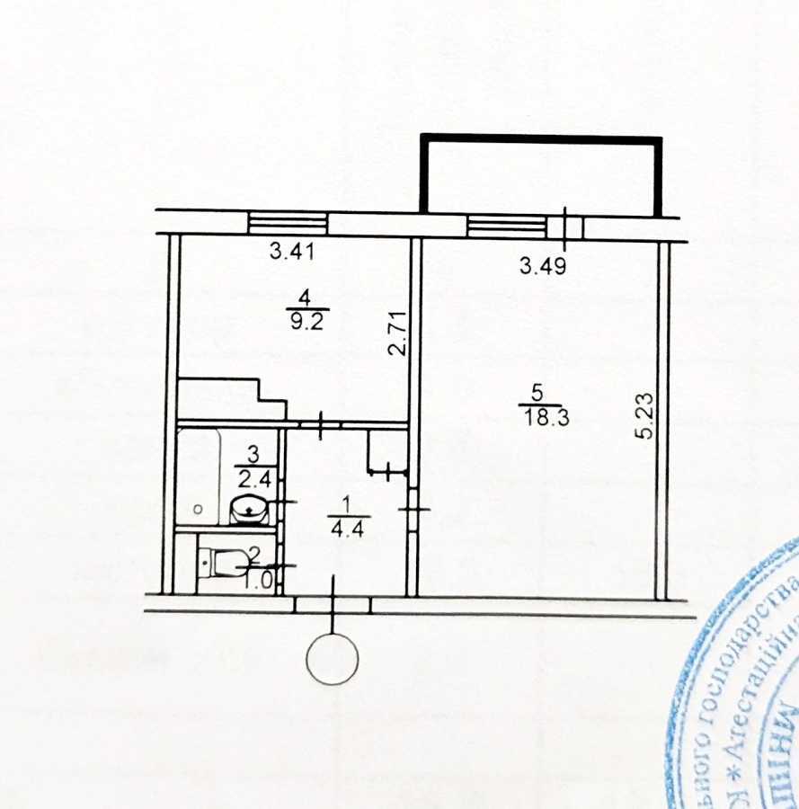 Продажа 1-комнатной квартиры 38.6 м², Василия Порика просп., 14Б