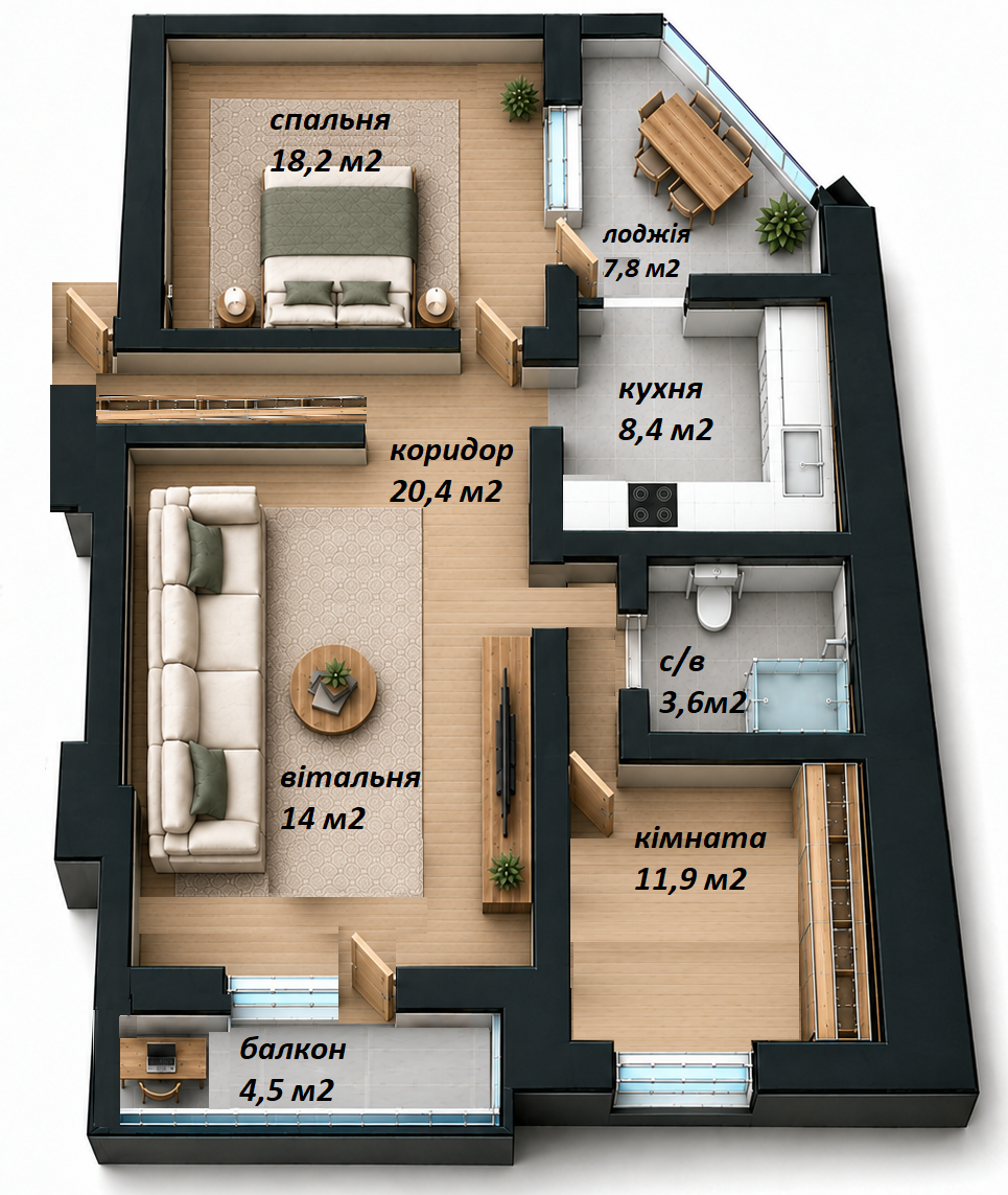 Продажа 3-комнатной квартиры 88.8 м², Иорданская ул., 1А