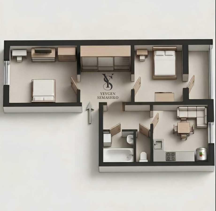 Аренда 2-комнатной квартиры 62 м², Бакинская ул., 37Г