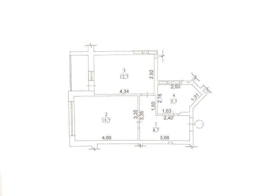 Продаж 1-кімнатної квартири 46.4 м², Мальовнича вул., 3