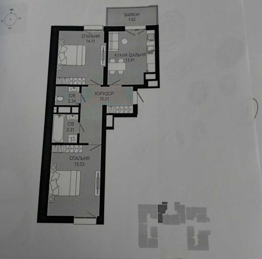 Продажа 2-комнатной квартиры 60 м², Василия Щурата ул., 2